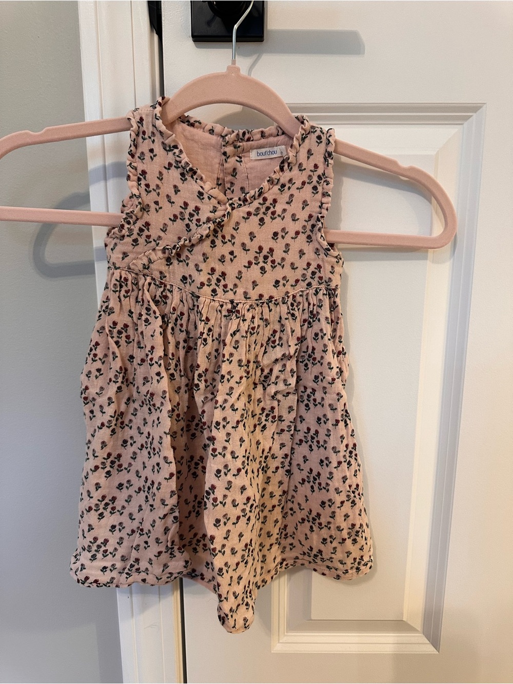 Bout’chou French Floral Ruffle Dress | Pink | Girls